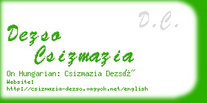 dezso csizmazia business card